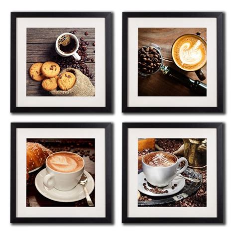 Coffee Framed Wall Art Decor Posters And Prints Modern Still Life