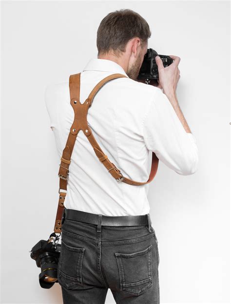 Leather Camera Harness, Dual Camera Strap, Leather Camera Holster, Dual Camera Harness, Camera 