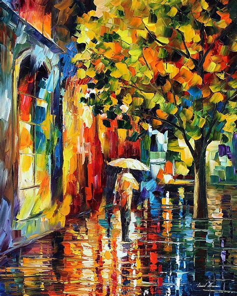 Summer Rain — Palette Knife Oil Painting On Canvas By Leonid Afremov