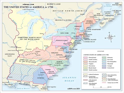 Map Of The Usa In 1790