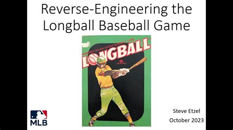 Reverse Engineering The 197473 Longball Baseball Game Youtube