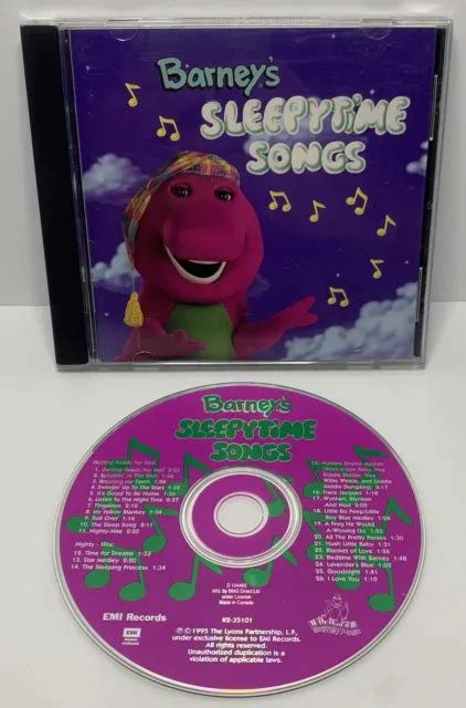 Barneys Sleepytime Songs Cd 1995 Barney The Purple Dinosaur Album