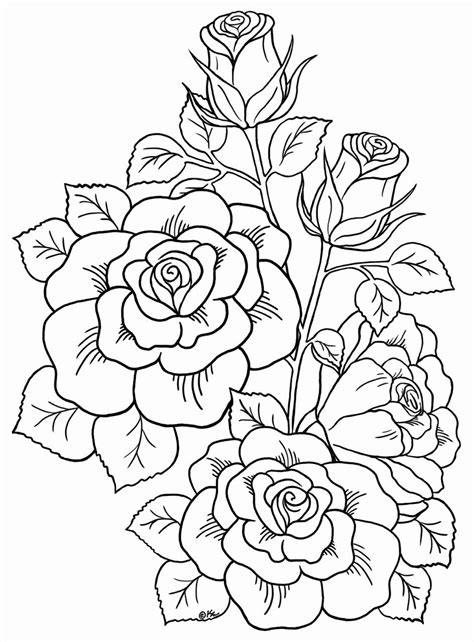 √ 24 roses coloring pages printable