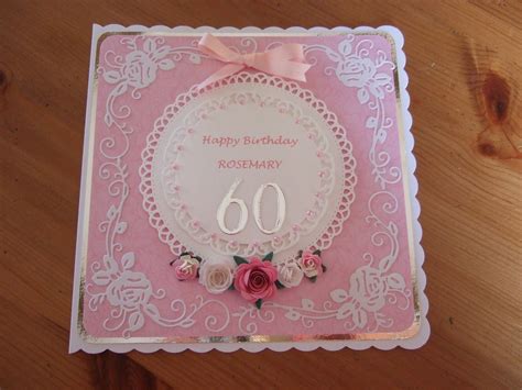 60th Birthday Using Spellbinder And Tattered Lace Dies Card Design