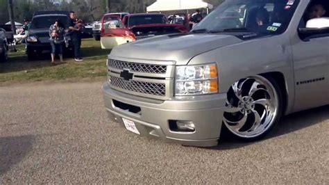 Bagged Jeep On Billets And A Dropped Silverado On Billets At Lone Star