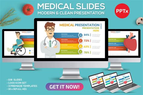 Template PowerPoint Medis Perawatan Kesehatan Desainae