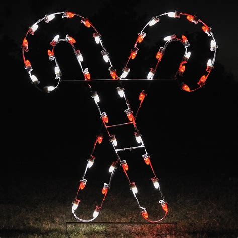 Shop Holiday Lighting Specialists 5 Ft Crossed Candy Canes Outdoor