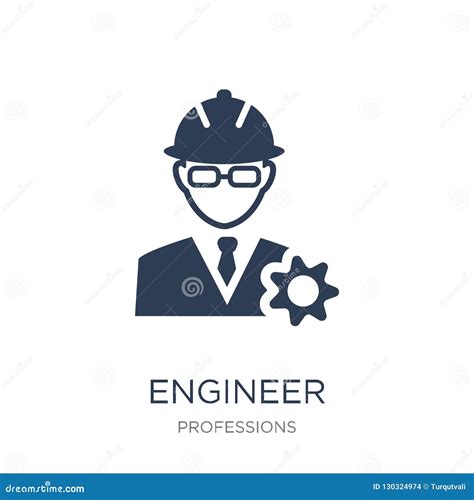 Engineer Icon Trendy Flat Vector Engineer Icon On White Background