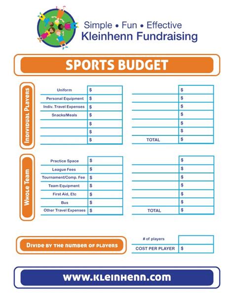 Stay On Track With This Helpful Sports Budget Sheet Budget Sheets