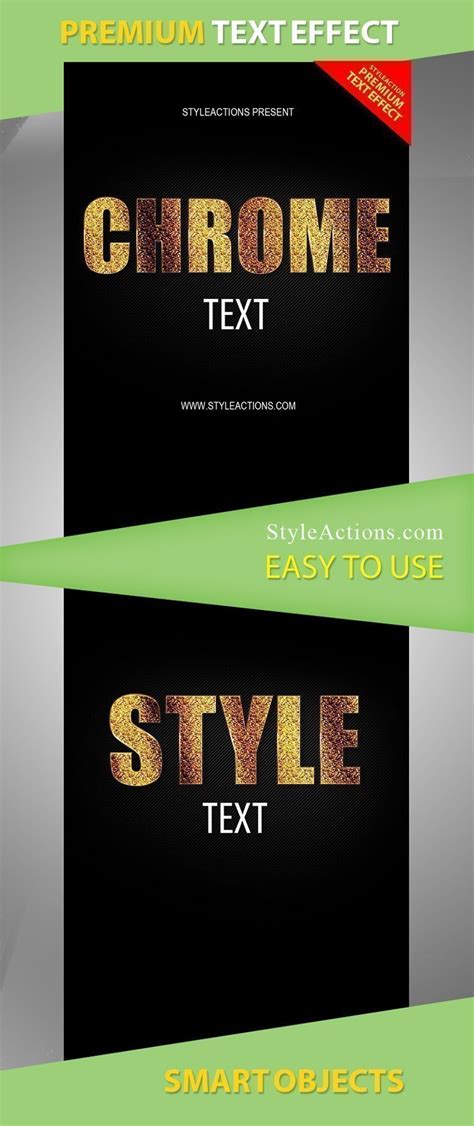 Chrome Text Effect Style Psd Action 14564 Styleactions