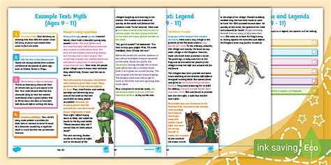 Example Text Pack For Parents Myths And Legends Ages 9 11