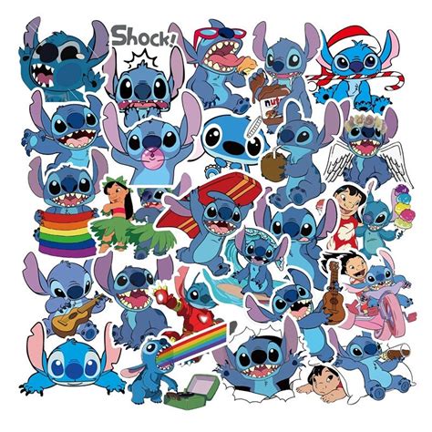 Lilo And Stitch Stickers Pack Of 50 Pcs Etsy