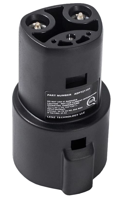 Lenz J1772 To Tesla Charging Adapter 80a240 Vac Safety Certified