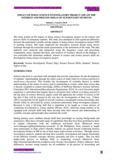 Examples work great when you are looking to learn something in less time and with more efficiency. 016 Introduction To Science Fair Research Paper ~ Museumlegs