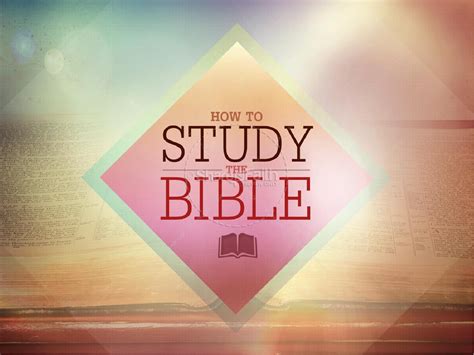 How To Study The Bible Power Point Template Clover Media