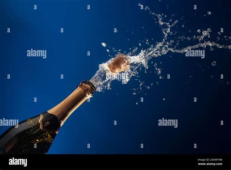 Celebration Theme With Splashing Champagne Stock Photo Alamy