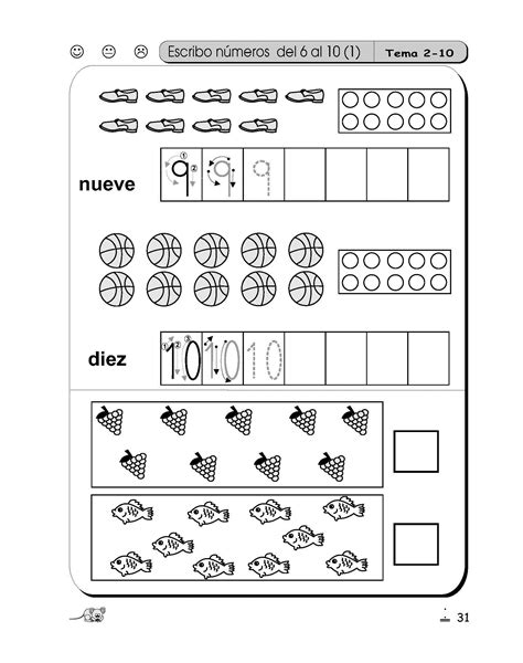 Números Del 0 Al 10 Primer Grado Material De Aprendizaje Primeros