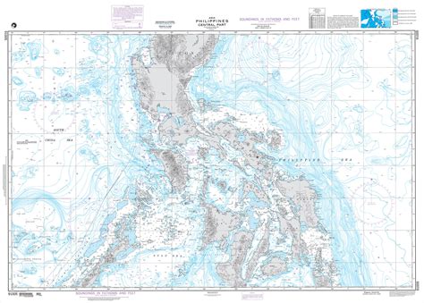 Nga Nautical Chart 91005 Philippines Central Part Bathymetric Chart