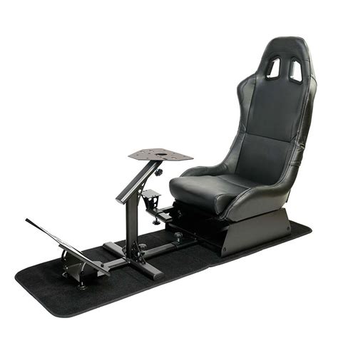 Racing Seat Gaming Chair Simulator With Steering Wheel And Pedal Stand