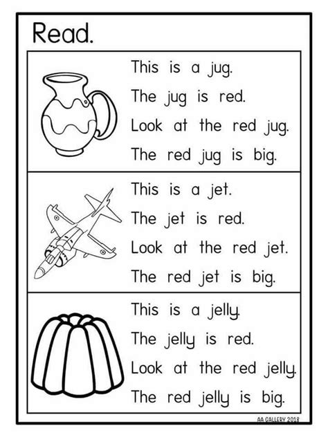 Beginner Kindergarten Reading Worksheets