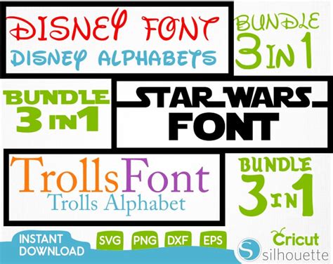 Disney Font Svg And Ttf Includestar Wars Font Svgtrolls Font Etsy Finland