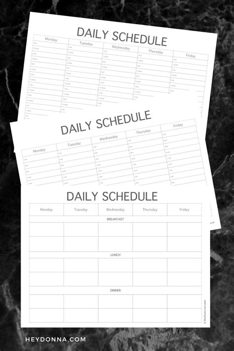 create a daily schedule for kids with these free