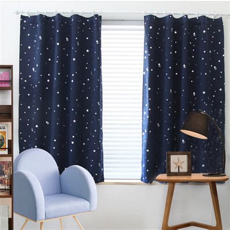 Star Thermal Blackout Curtains Hookseyelet Ready Made For