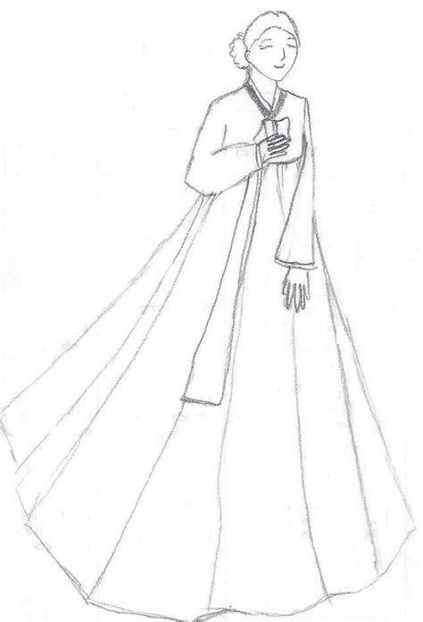 Korean Hanbok Coloring Page Coloring Pages