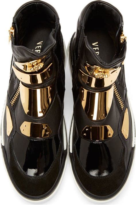 We did not find results for: Versace - Black Leather Gold-Plated Sneakers | Black shoes ...