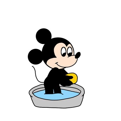 Toddler Mickey Mouse Taking A Bath By Mega Shonen One 64 On Deviantart