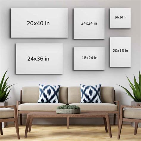 Inch Wall Art Size Guide Wall Display Guide Poster Size Chart Frame