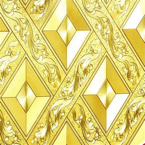 Wallpapers Youman 3d Modern Ceiling Pvc Wallpaper Golden Yellow Diamond