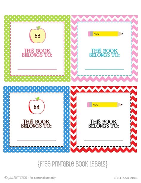 Free Printable Book Labels Template Printable Free Templates