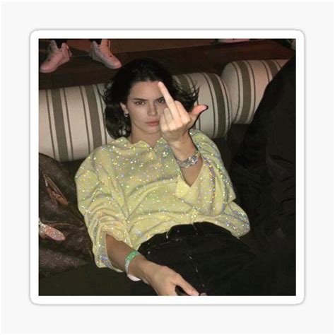 Kendall Jenner Kardashian Middle Finger Sticker For Sale By Lucreziaa Kendall Jenner