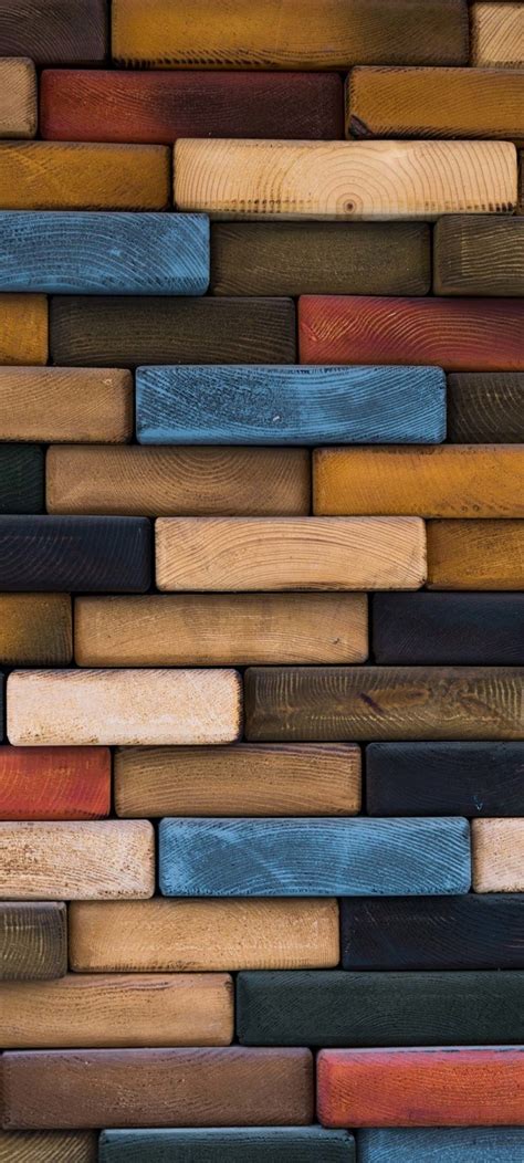 Wood Bricks Wallpaper