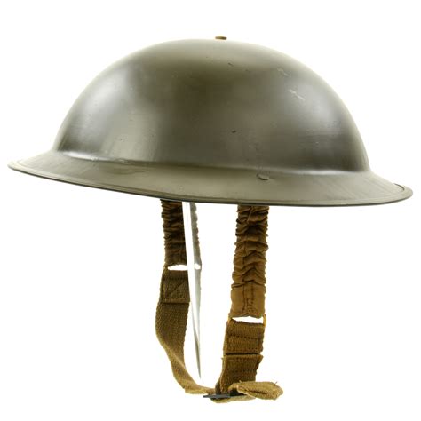 Original Wwii British Brodie Steel Helmet In Od Green Ww2 Dated Ebay