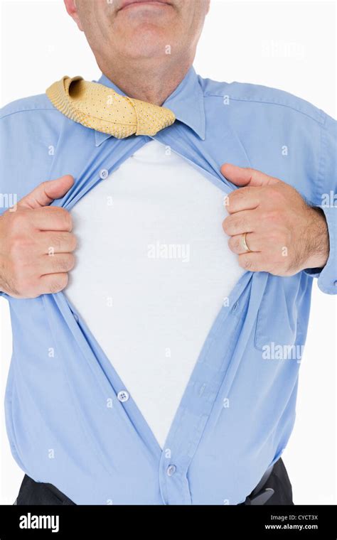 Man Tearing His Shirt Stock Photo Alamy