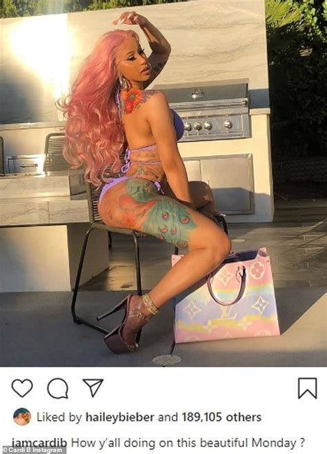 Cardi B Sizzles In A Sultry Bikini Selfie How Yall Doing On This