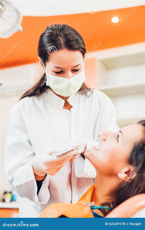 Dentist With Shade Guide Stock Photo Image Of Shade