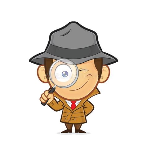 Detective Holding A Magnifying Glass Clipart Picture Of A Detective