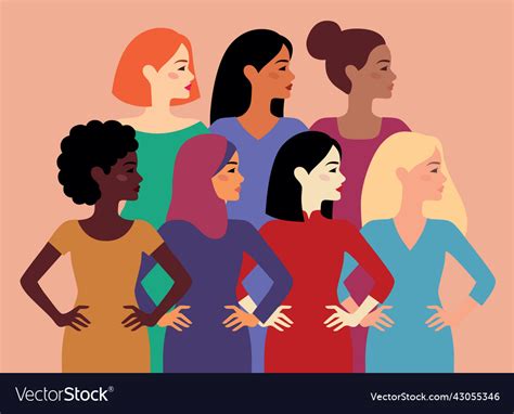 Women Of Different Nationalities And Cultures Vector Image