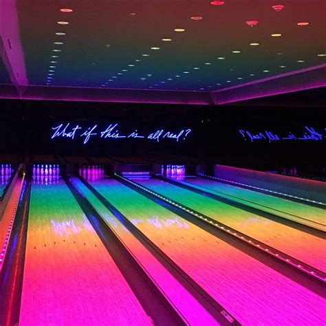 Neon Bowling Alley Basement Bowling Miami Fun Activities Rainbow