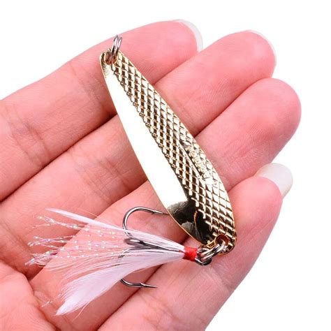1pcs Metal Trout Spoon Fishing Lures Wobbler Spinner Artificial Hard