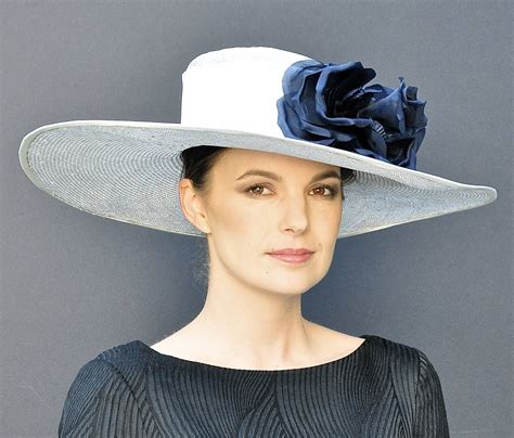 Kentucky Derby Hat Wedding Hat Wide Brim Hat Elegant Hat Women S Formal Hat Ladies Dressy