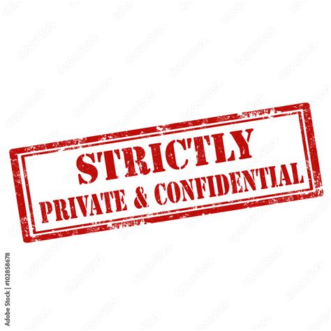 Strictly Private And Confidential Stock Vector Adobe Stock