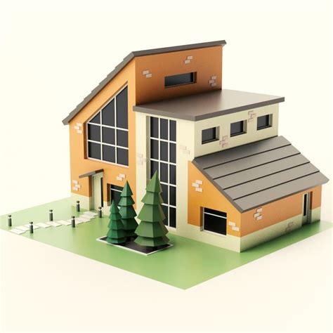 Modern House In 2021 Low Poly House Isometric House House Isometric