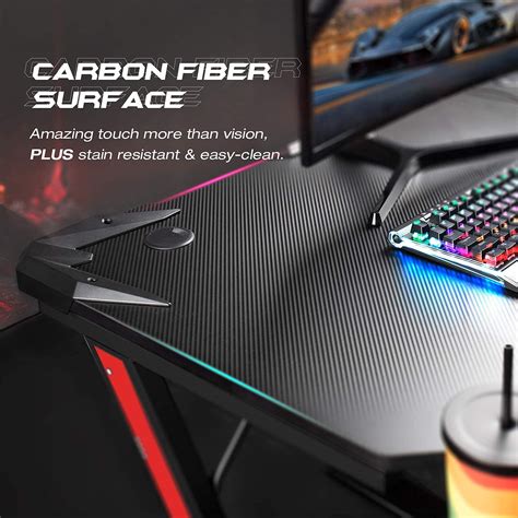 Mua Homall Gaming Desk Computer Desk With Carbon Fiber Surface Gaming