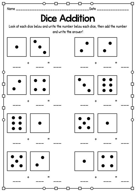 12 Best Images Of Dice Math Worksheets Dice Addition Worksheets Count