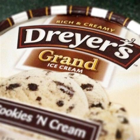 I don't follow too closely to what dreyer's slow churned line is up to, but when they announced a peanut butter cookie dough flavor that would clock in at. Dreyer's grand cookies and cream. #icecream #junkfood # ...
