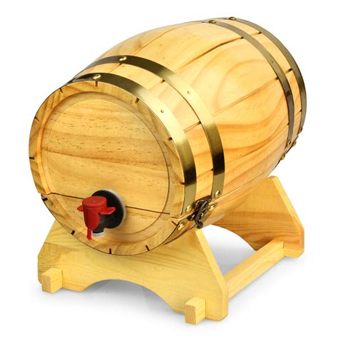 Wooden 45 Litre Wine Barrel Dispenser At